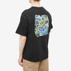 Blue Flowers Men's Pollinator T-Shirt in Black