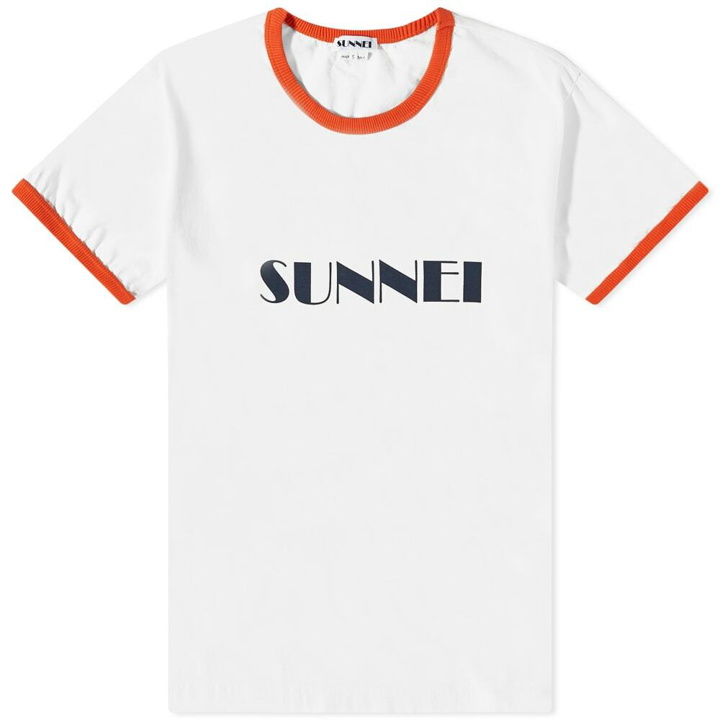 Photo: Sunnei Men's Logo Ringer T-Shirt in White