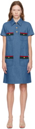 Gucci Blue Web Minidress