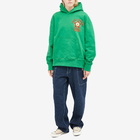 Kenzo Paris Men's Kenzo Tiger Crest Oversized Popover Hoodie in Grass Green