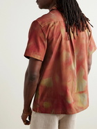 De Bonne Facture - Convertible-Collar Tie-Dyed Cotton Shirt - Red