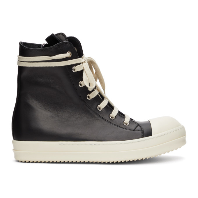 Photo: Rick Owens Black Calfskin High Sneakers