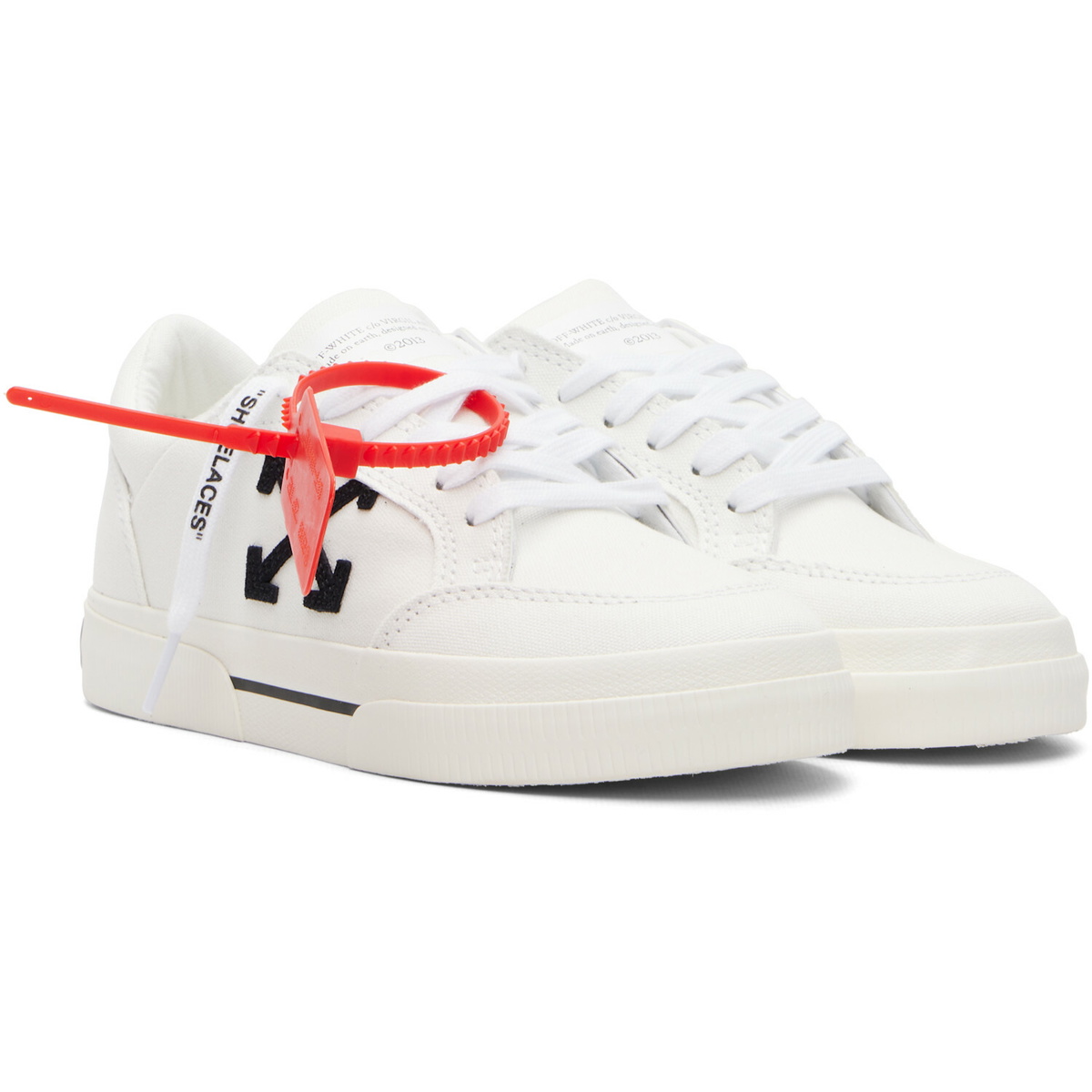 Off-White White Vulcanized Low Canvas Sneakers