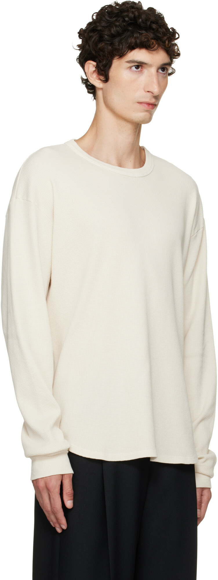 Les Tien Off-White Thermal Baseball Hem T-shirt