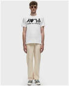 Comme Des Garçons Play T Shirt Logo Print Knit White - Mens - Shortsleeves