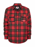 MC2 Saint Barth Technic Fabric Overshirt Chalet With Check Print