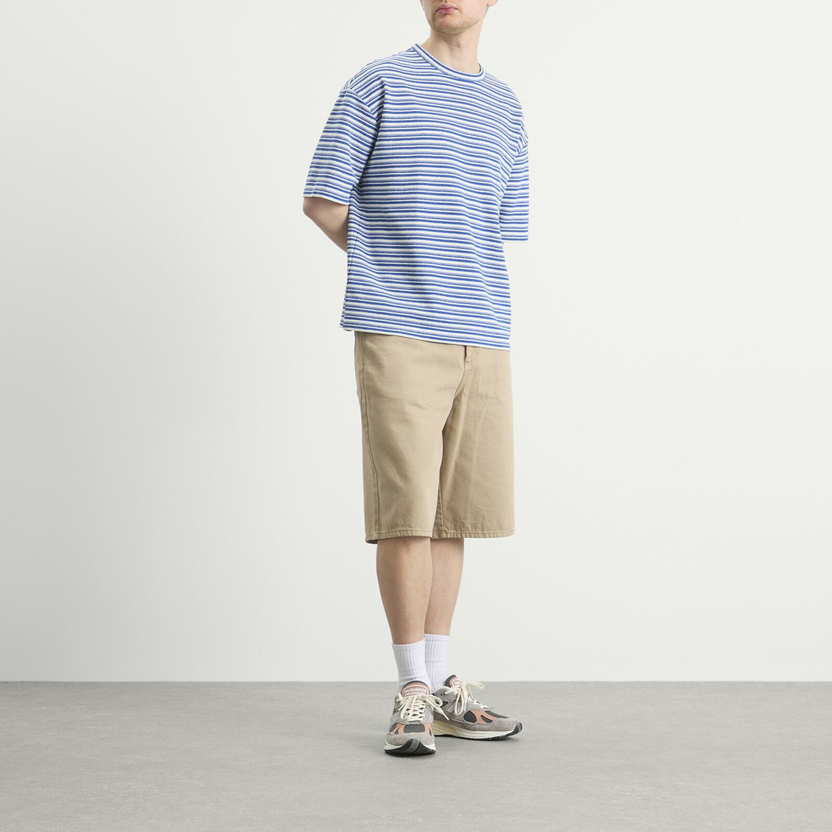 A.P.C. Men's Ray Jacquard Stripe T-Shirt in Blue/White