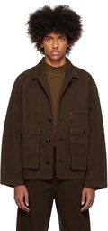 LEMAIRE Brown Boxy Denim Jacket