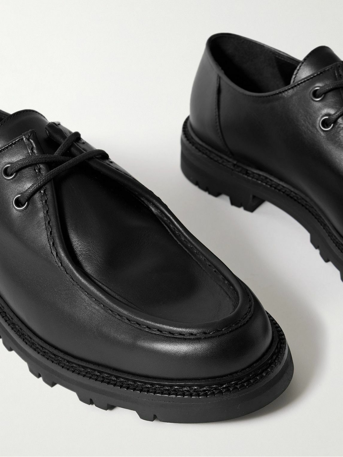 BODE - University Leather Derby Shoes - Black