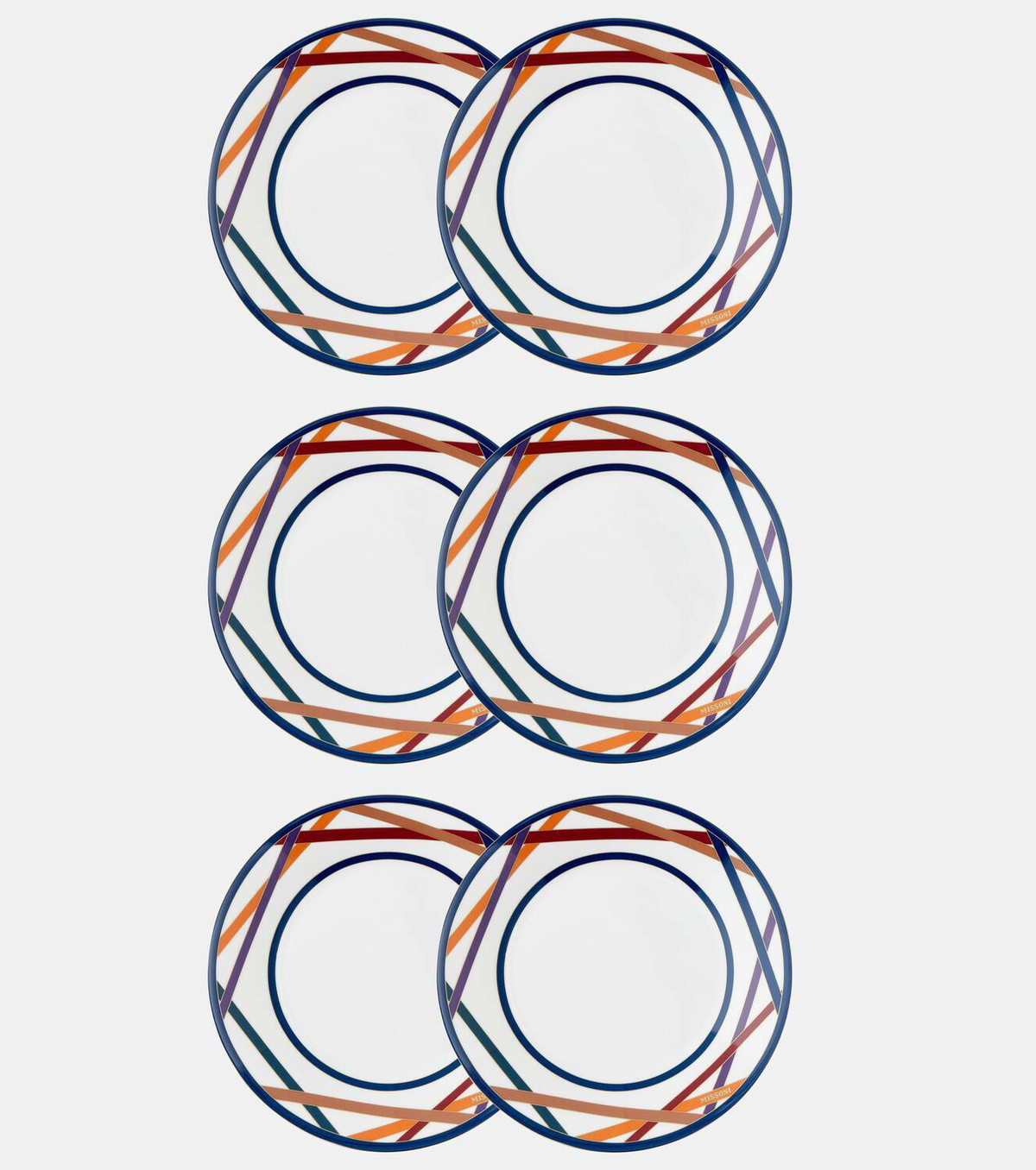 Missoni Nastri set of 6 ceramic soup plates