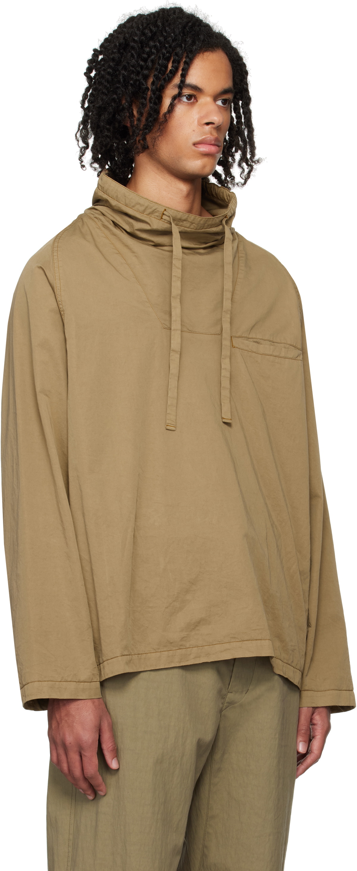 LEMAIRE Beige Funnel Neck Jacket Lemaire