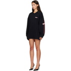 Off-White Black 'Off White' Star Polo Sweat Minidress