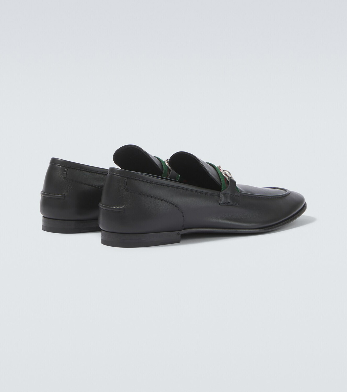 Gucci Como Horsebit Web Stripe leather loafers