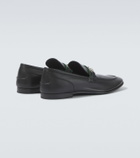 Gucci Como Horsebit Web Stripe leather loafers