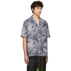 Rhude Blue Wolf Print Shirt