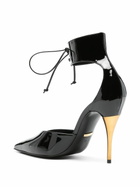 Gucci Black Lace-Up Patent Leather Pumps