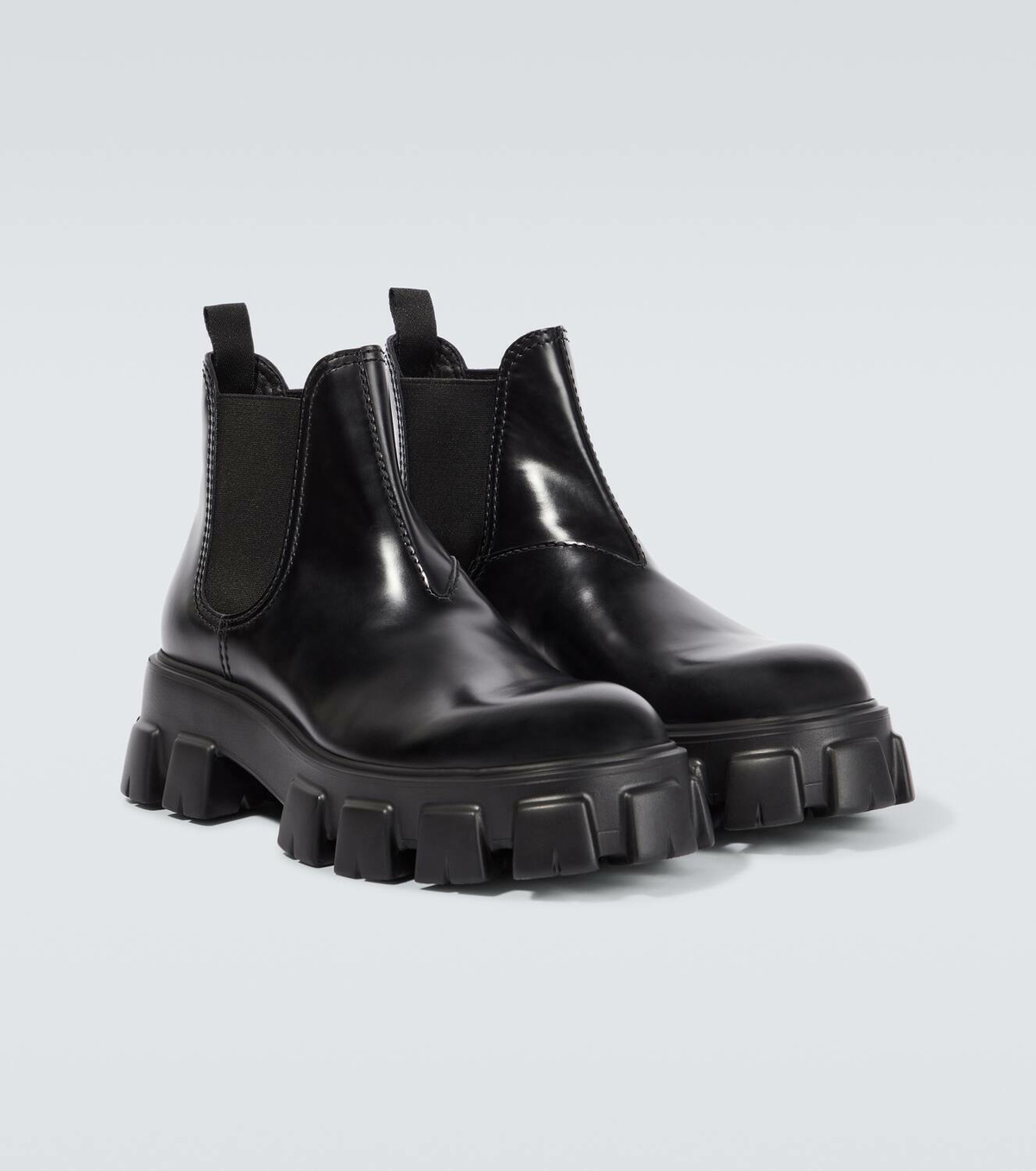 Prada Monolith leather Chelsea boots