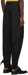 Situationist SSENSE Exclusive Black Buckle Trousers