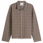 MKI Men's Seersucker Check Track Jacket in Brown