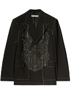 OFF-WHITE - Wool Blend Double-breasted Blazer Jacket
