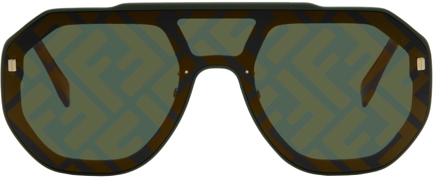 Photo: Fendi Green & Gold FF Evolution Sunglasses
