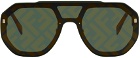 Fendi Green & Gold FF Evolution Sunglasses