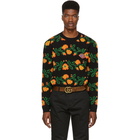 Gucci Black Jacquard Floral Sweater