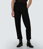 Jil Sander - Slim-fit leather-trim wool pants