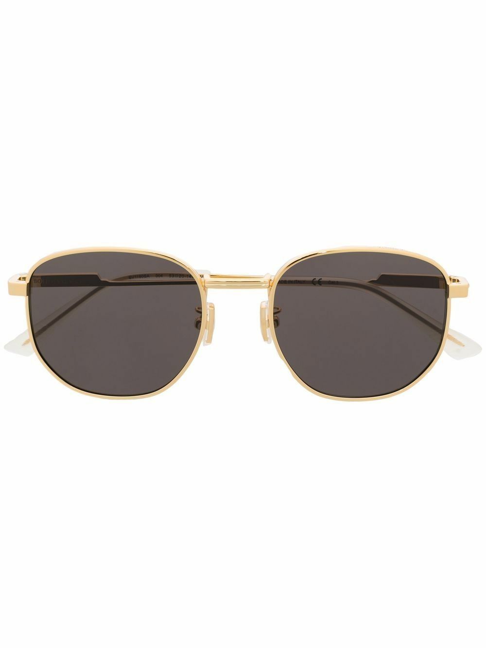Bottega Veneta Eyewear Gold-Tone Round Frame Sunglasses