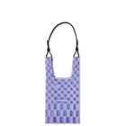 LASTFRAME Women's Sheer Ichimatsu Market Bag Small in Lavender
