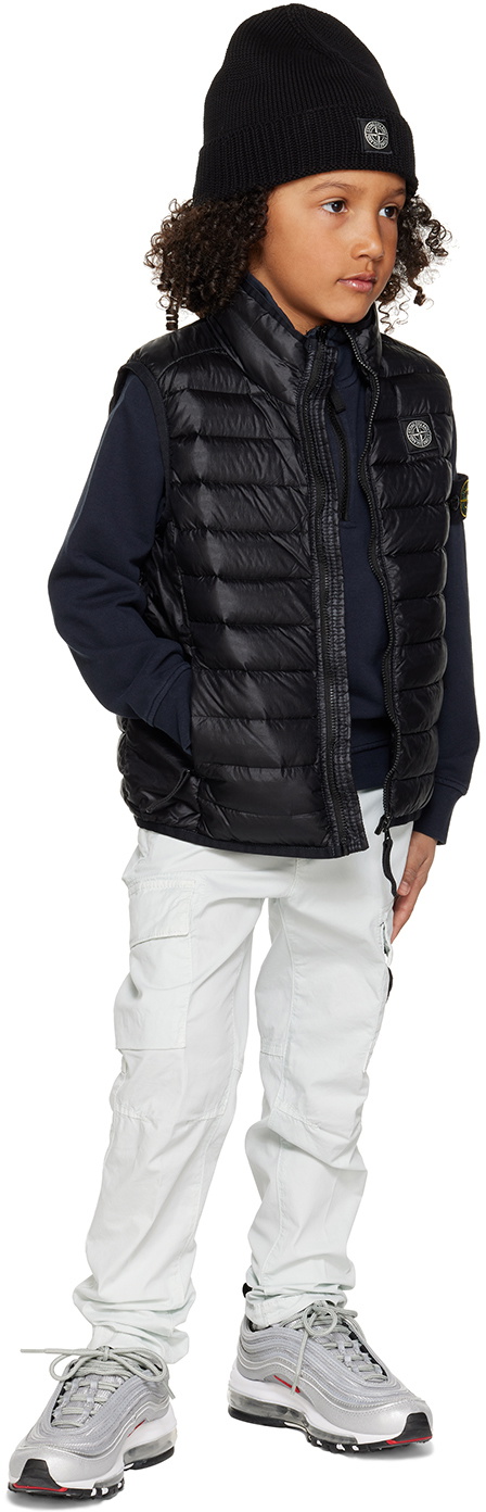 Stone Island Junior Kids Gray Patch Cargo Pants