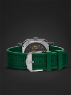 Gerald Charles - Octavio Garcia Maestro 8.0 Squelette Limited Edition 39mm Automatic Stainless Steel, Rubber and Emerald Watch, Ref. No. GC8.0-SQ-A-00-E1517236E