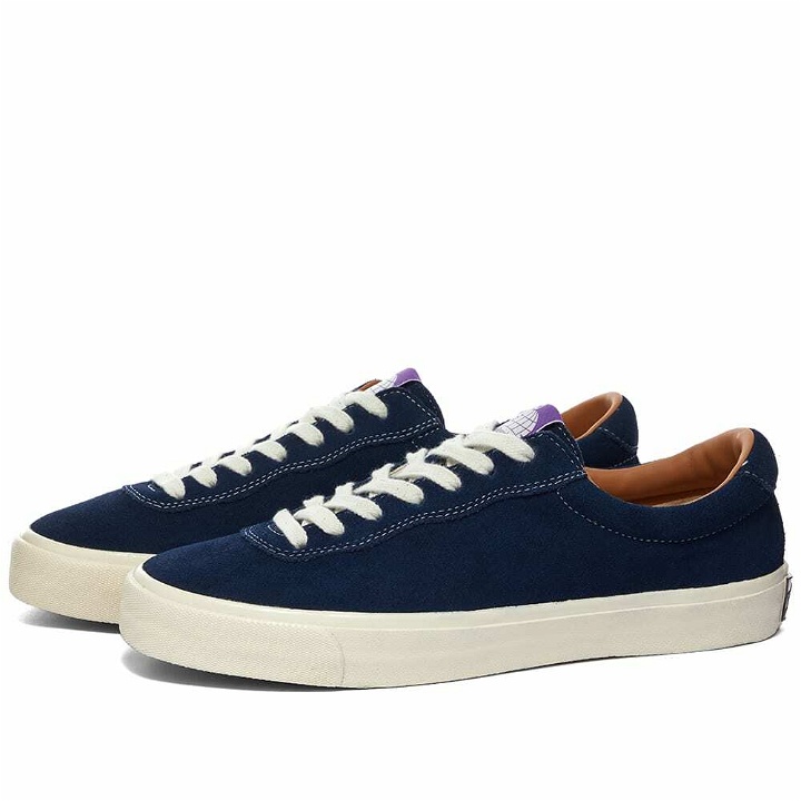 Photo: Last Resort AB Men's Suede Low Sneakers in Old Blue/White