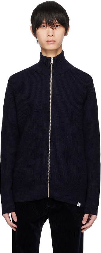 Photo: NORSE PROJECTS Navy Hagen Sweater