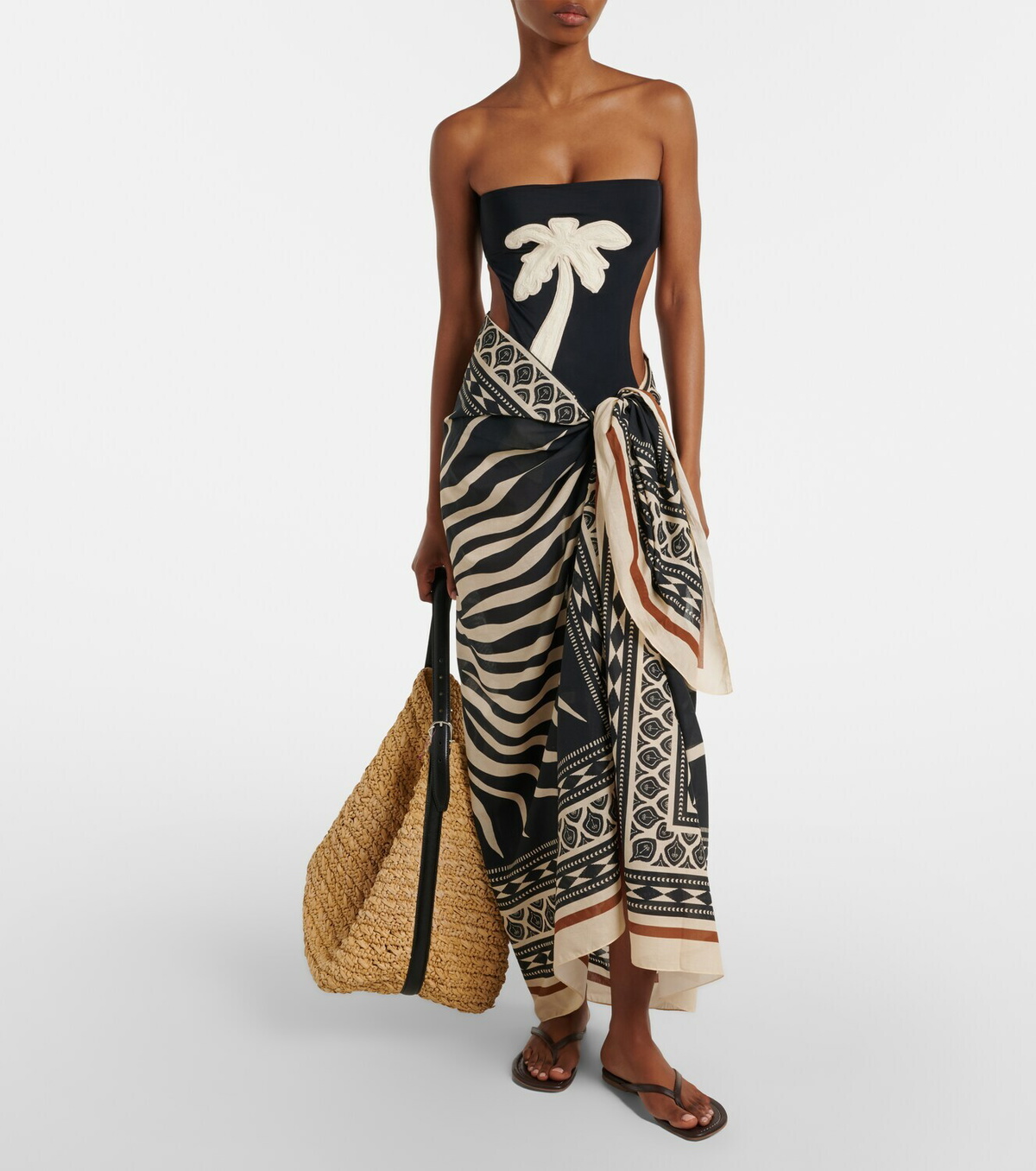 Johanna Ortiz Printed cotton beach cover-up