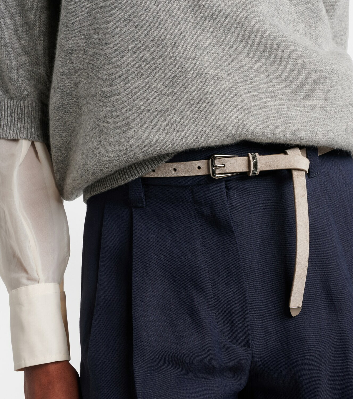 Brunello Cucinelli Monili suede belt