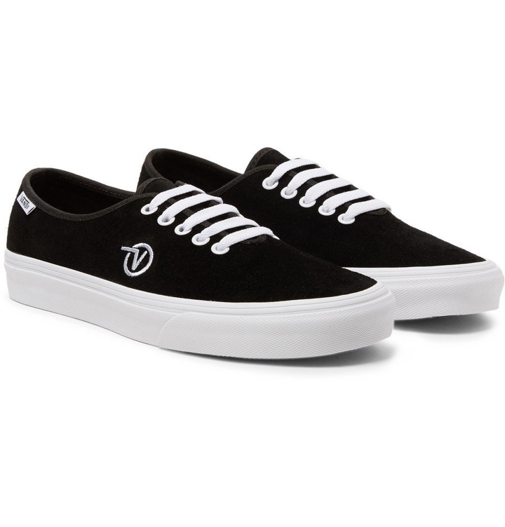 Photo: Vans - UA Authentic Circle V Embroidered Suede Sneakers - Men - Black