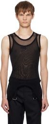 Mugler Black Garter Tank Top