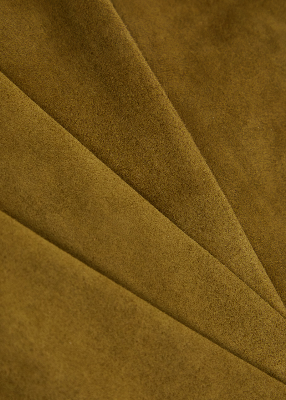 Stouls Cherry Halterneck Stretch-suede top Bronze