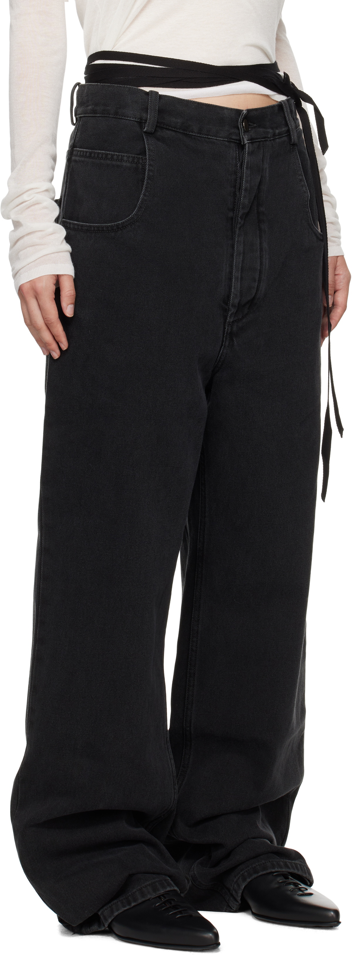 Ann Demeulemeester Black Polly 5 Pocket High-Comfort Jeans