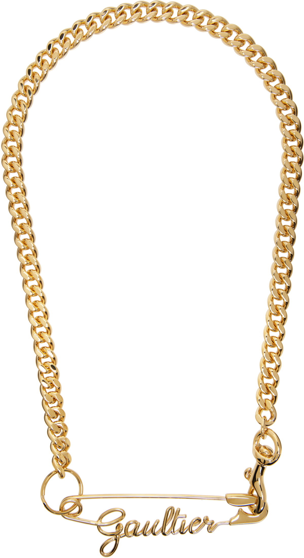 Jean Paul Gaultier Silver 'The Gaultier Safety Pin' Necklace Jean