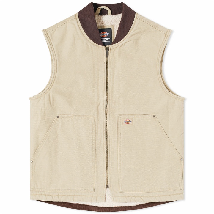 Photo: Dickies Men's Duck Canvas Vest in Stone Washed Desert Sand