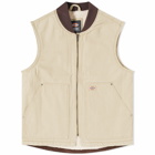 Dickies Men's Duck Canvas Vest in Stone Washed Desert Sand