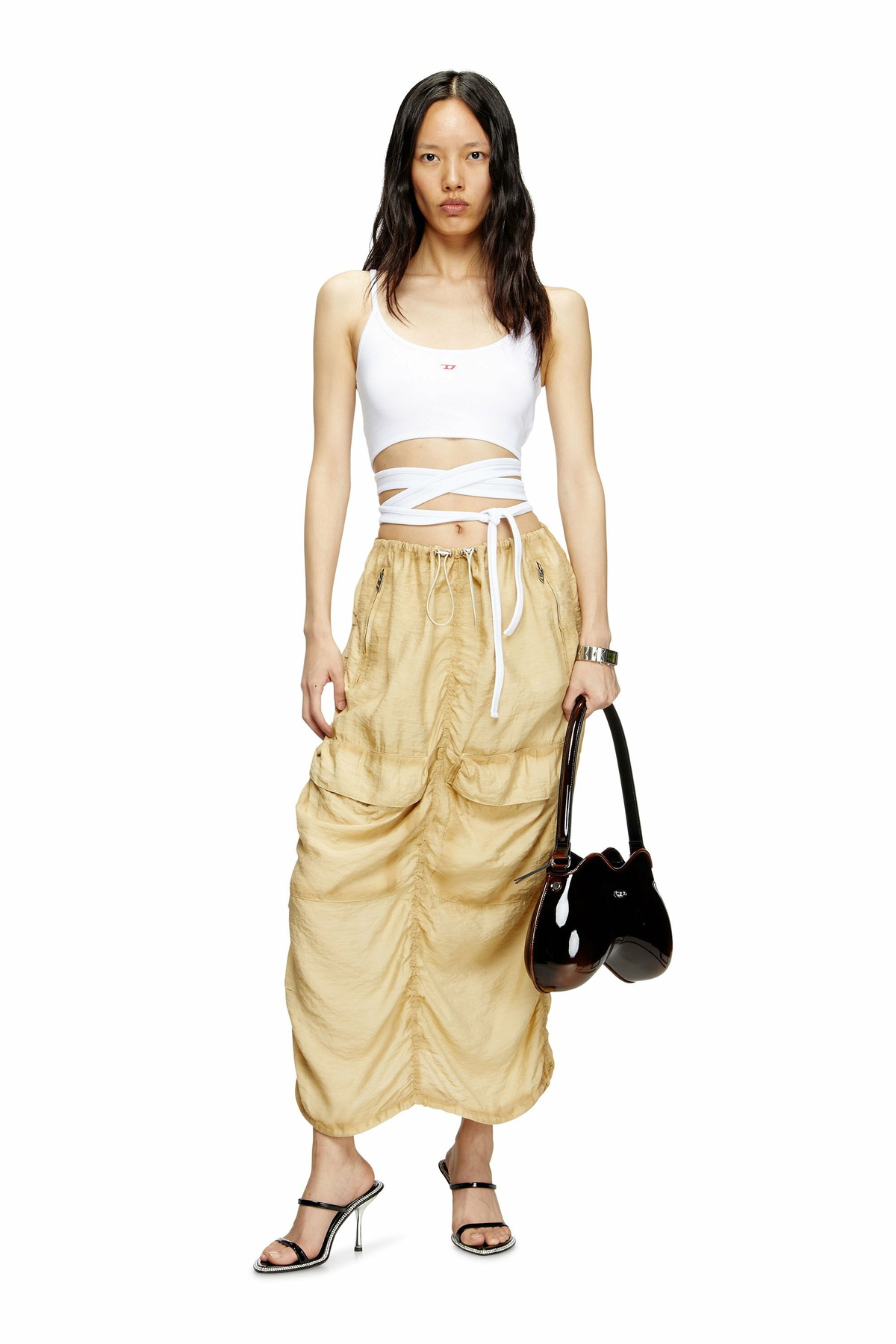 Diesel Vest top with wrap ties - T-Shirts Womens in White