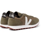 Veja - Rio Branco Leather and Rubber-Trimmed Hexamesh and Suede Sneakers - Green