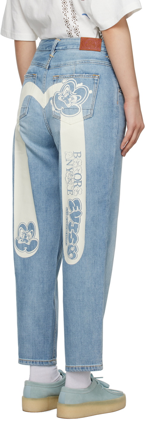 Evisu Blue Tapered Jeans