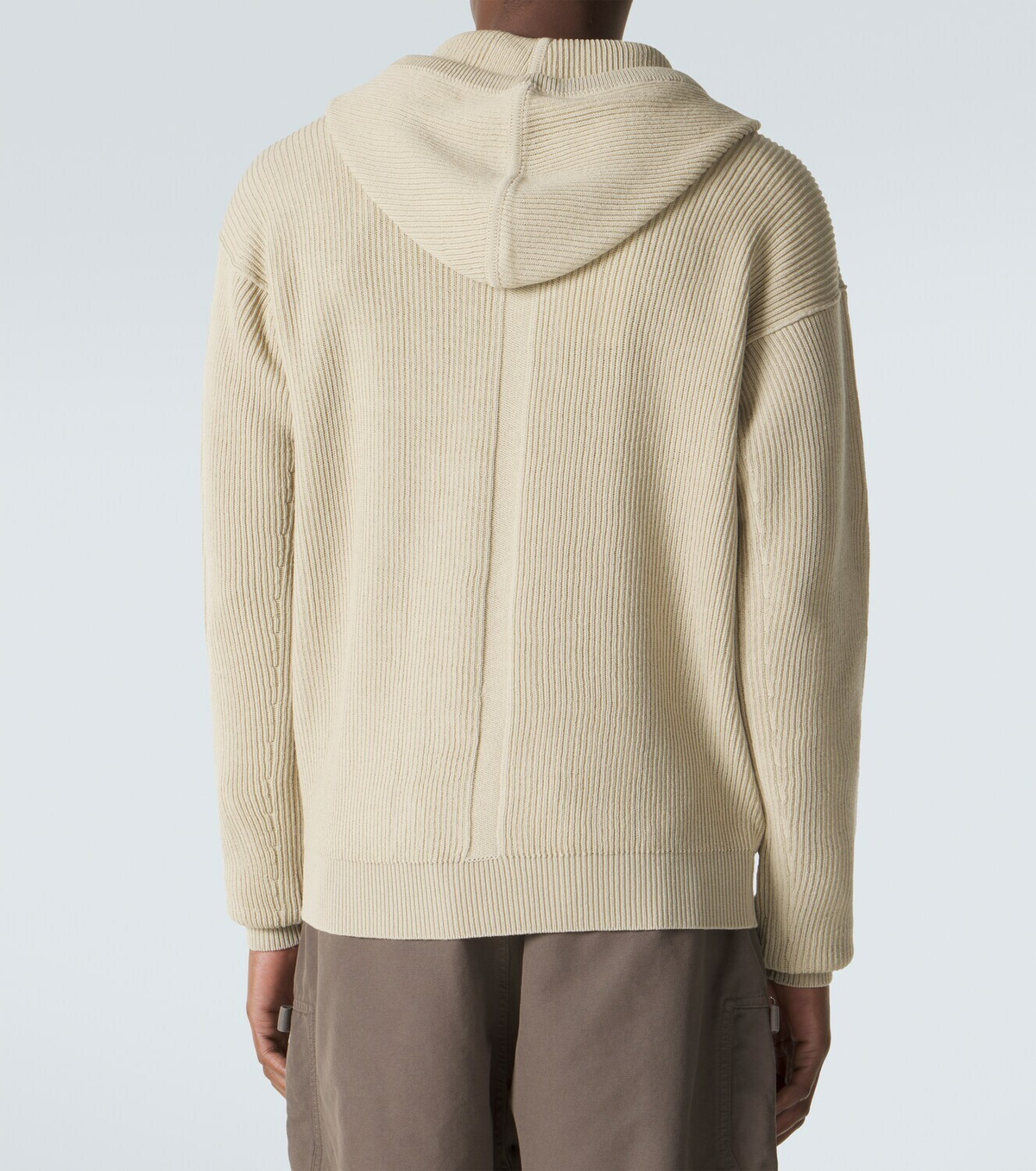 Rick Owens Ribbed-knit virgin wool hoodie