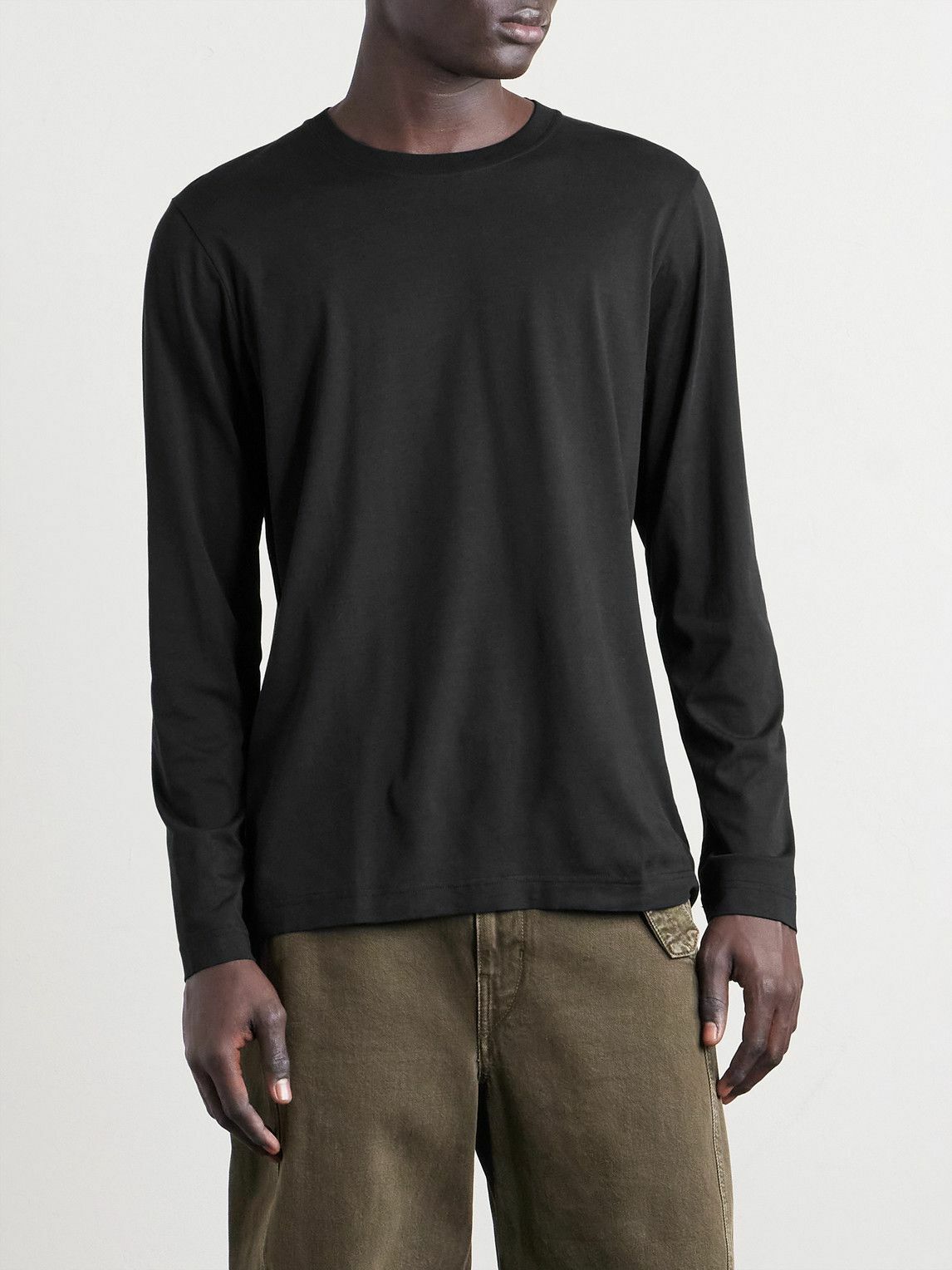 CDLP - Lyocell and Pima Cotton-Blend Jersey T-Shirt - Black