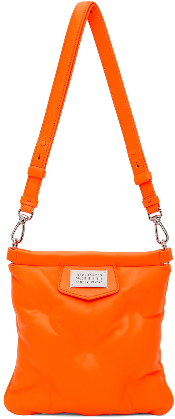 Maison Margiela Orange Glam Slam Flat Messenger Bag Maison Margiela