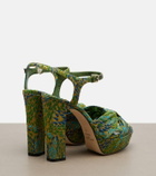 Jimmy Choo Heloise brocade platform sandals